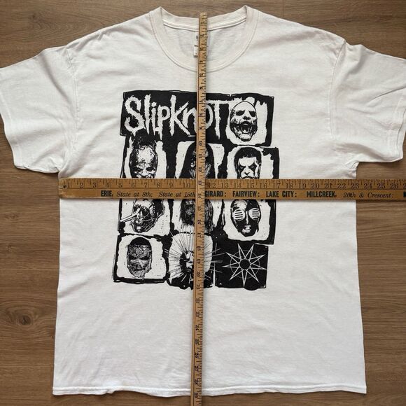 Slipknot North American Summer Tour Double Sided Size XL White T-Shirt 2016 - Picture 7 of 8